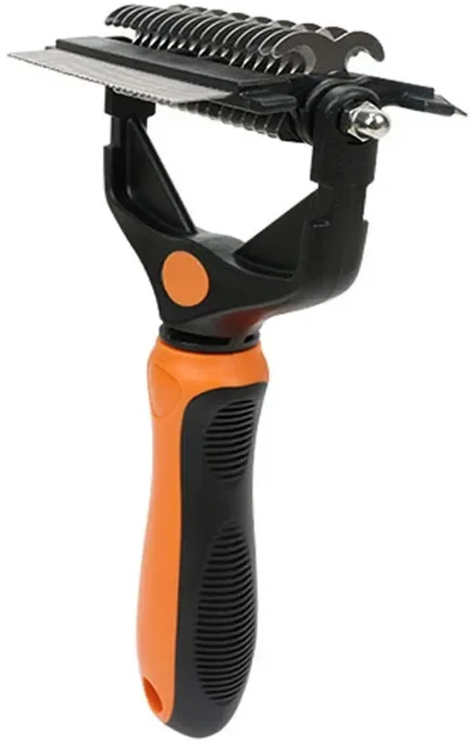 Hondenborstel voor Verzorging en Ontklitten - 3-in-1 - Oranje by Happiq – product photo