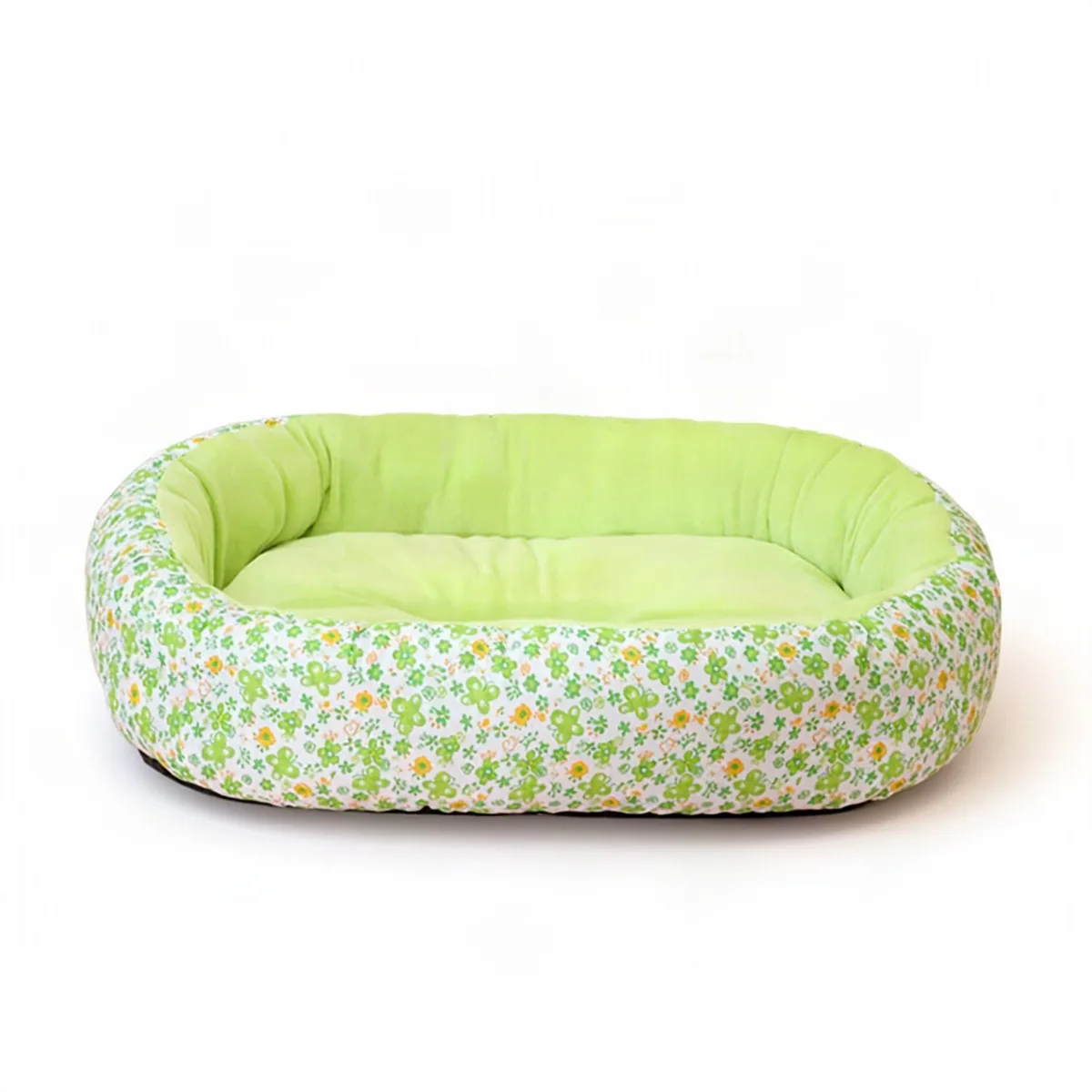 Hondenkussen - Voor Franse Bulldog en Chihuahua - Bloemenprint - Groen de Happiq – photo produit