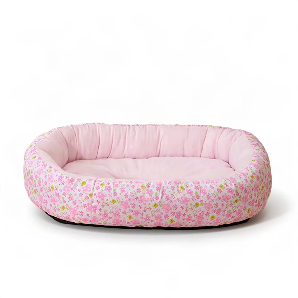 Hondenkussen - Voor Franse Bulldog en Chihuahua - Bloemenprint Zacht - Roze de Happiq – photo produit
