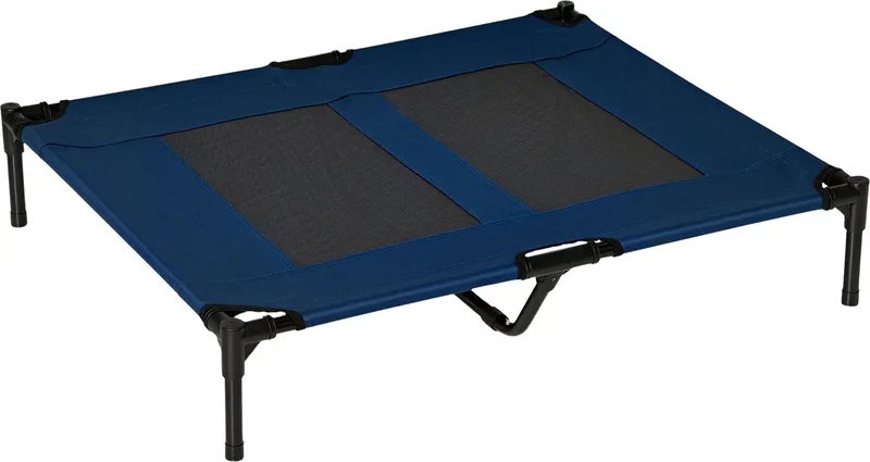 Huisdier Ligbed – Metalen Frame Outdoor Honden- & Kattenbed van 600D Oxford Stof – Blauw de Happiq – photo produit