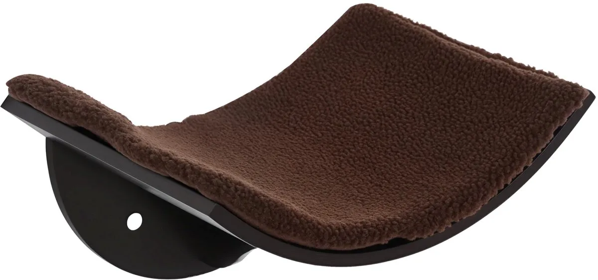 Katten Klimwand – Wandplank met Zachte Ligpad & Kattenmeubel tot 4,5 kg by Happiq in Brown – product photo