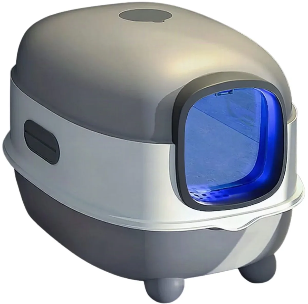 Kattenbak - Voor Thuis - UV-Ontgeurende Lamp - Grijs van Happiq – productfoto