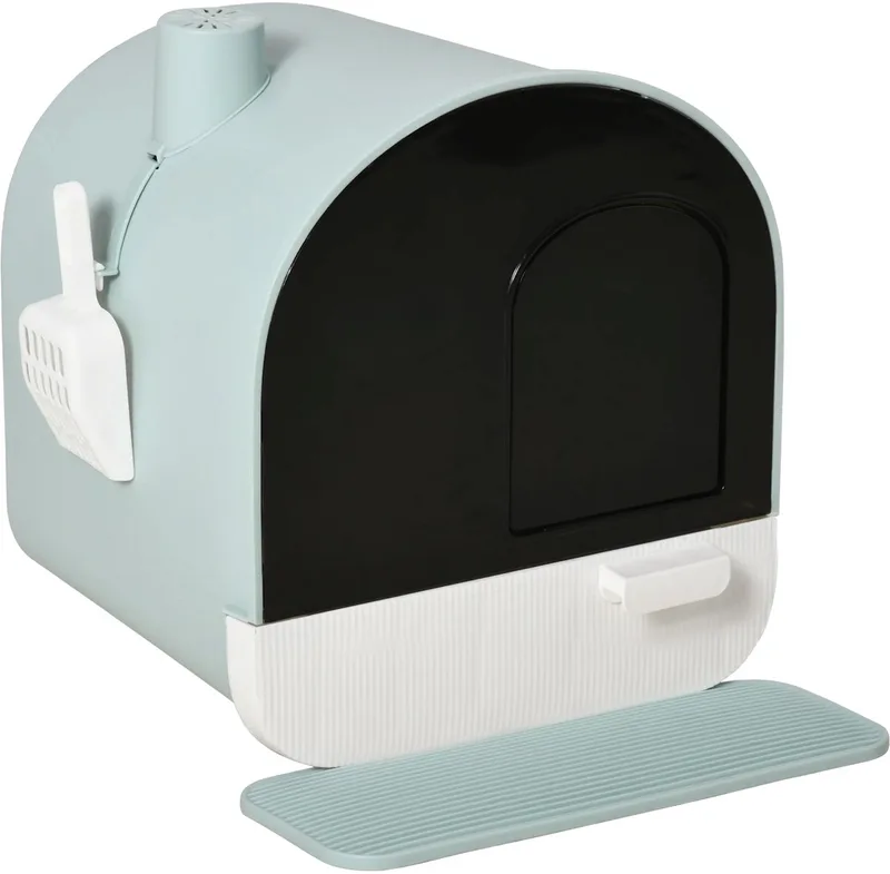 Kattenbak XXL – Met Deksel, Schepje & Vuilmat – Groen by Happiq – product photo