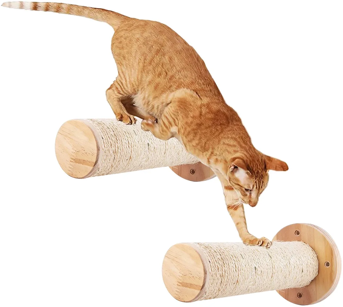 Kattenboomtoren - Voor Katten - Inclusief 2 Krabpalen - Hangmat en Schuilhuis by Happiq – product photo