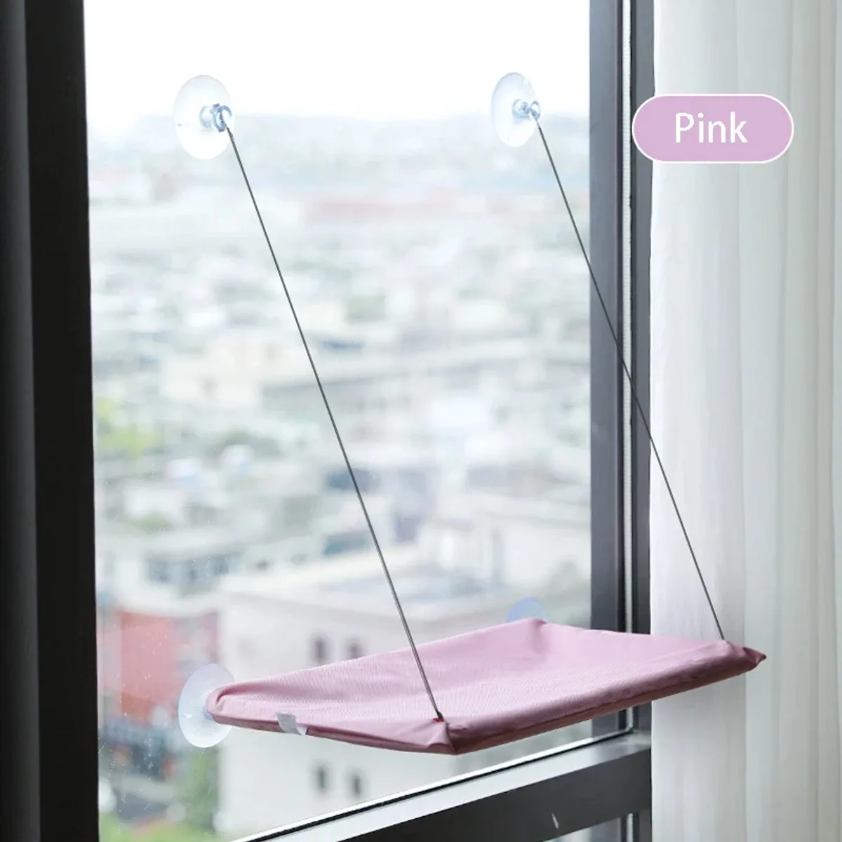 Kattenhangmat - Voor Ramen - Wasbaar en Verwijderbaar - Pike Kleur fra Happiq – produktbillede