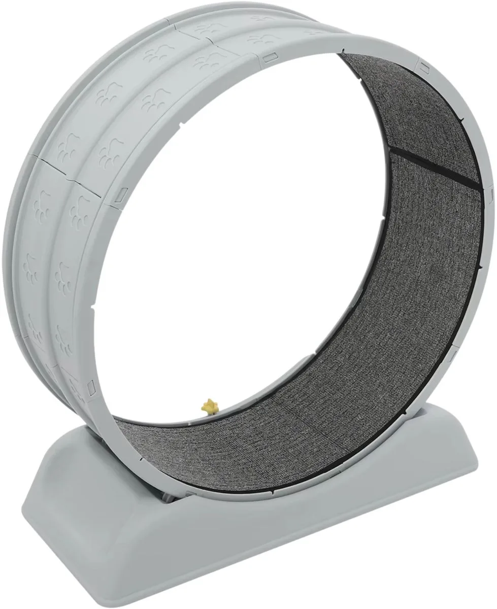 Kattenloopwiel – Voor binnenkatten – Stille kattenloopband / fitnesswiel – Grijs, 80 cm de Happiq – photo produit
