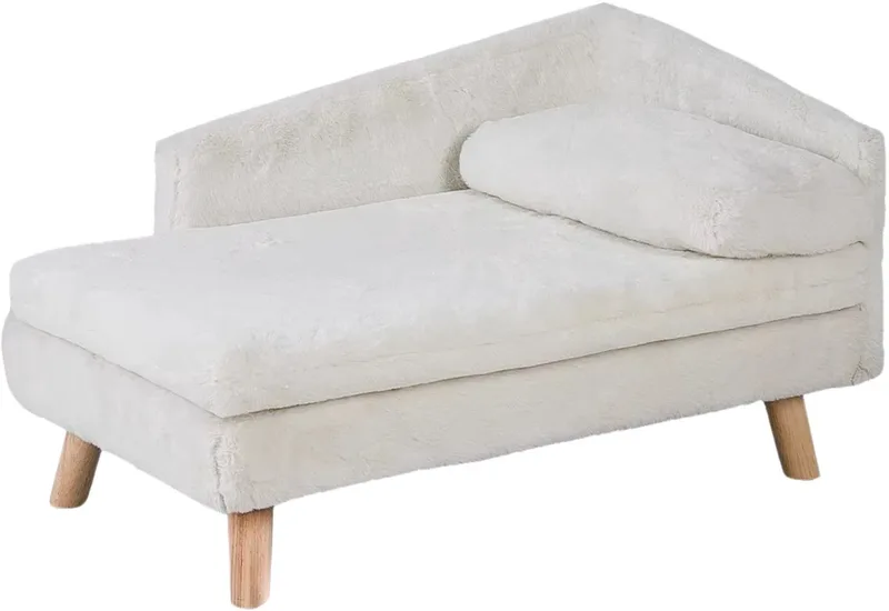 Kattenmand Cevila - Luxe - Op poten - Kattenbed - Hondenmand - Hondenbank - Hondensofa - Hondenzetel - 80cm by Happiq in Beige – product photo