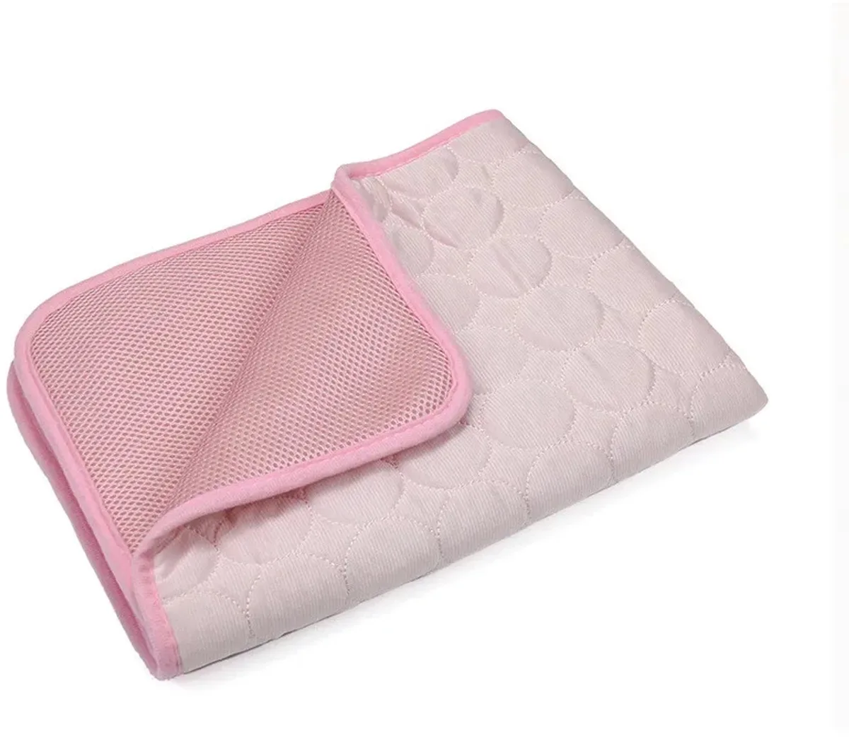 Koelmat voor Huisdieren - Voor Hond en Kat - Zelfkoelend Ademend Zomermatras - Roze de Happiq – photo produit