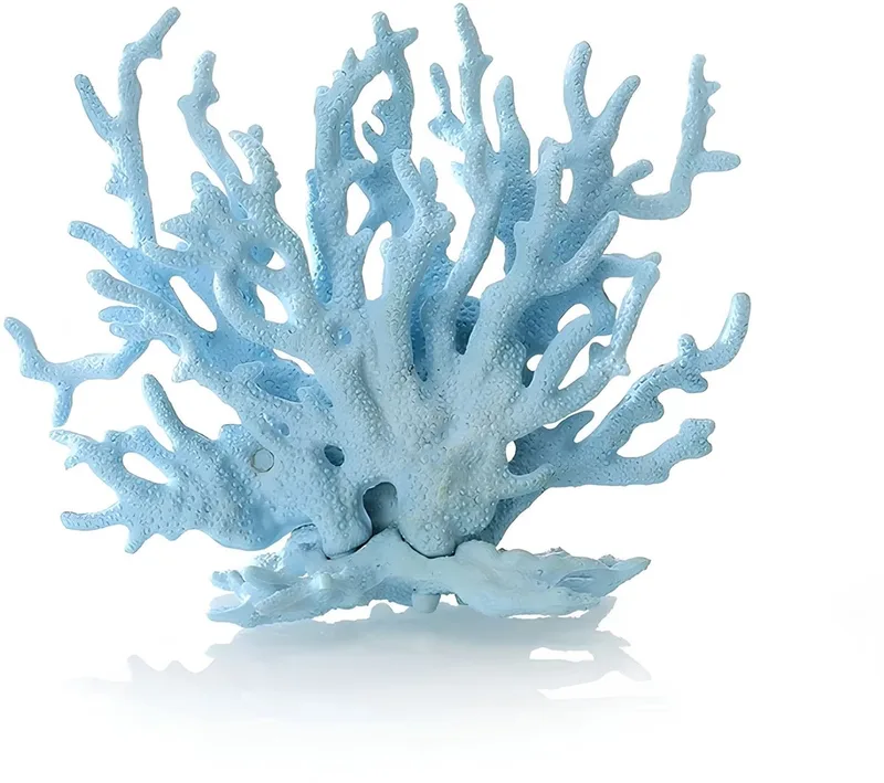Kunst Koraaldecoratie - Lichtblauw Faux Koraal design - voor aquarium en vissenverzorging - Plastic Huis en Kantoor - Roze de Happiq – photo produit