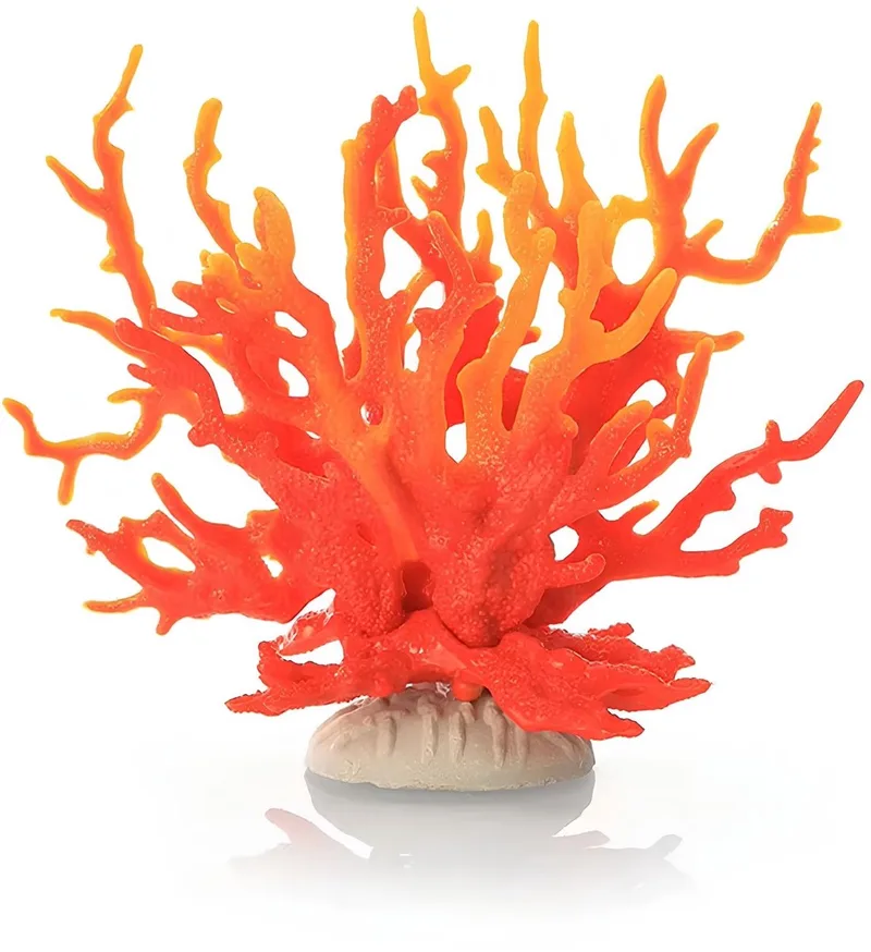 Kunst Koraaldecoratie - Oranje Faux Koraal design - voor aquarium en vissenverzorging - Plastic Huis en Kantoor - Blauw/Paars by Happiq – product photo