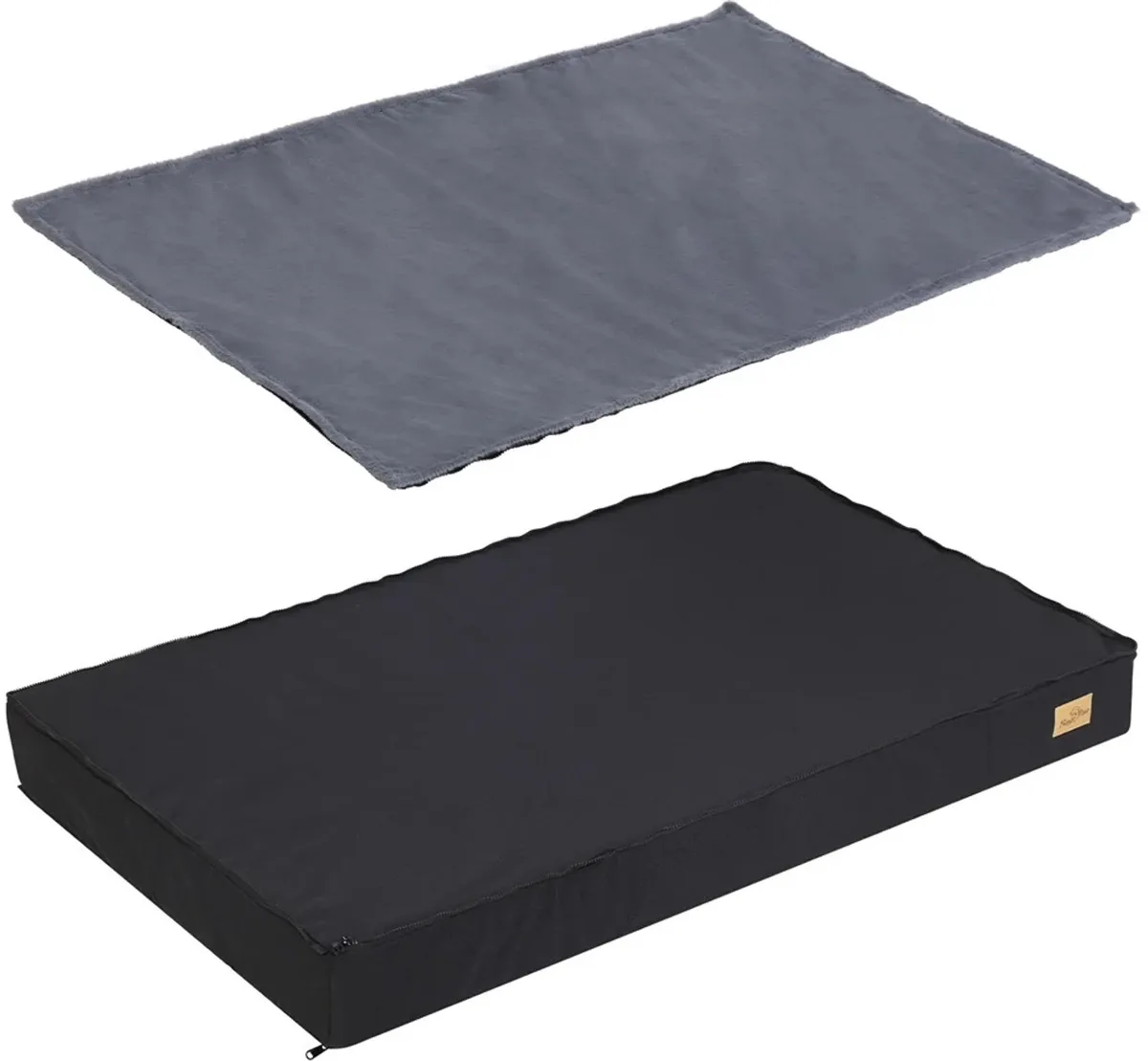 Orthopedisch Hondenbed - Voor Binnen en Buiten - Waterdicht en 2-in-1 - Met Afneembare Wasbare Hoes - Maat M de Happiq – photo produit