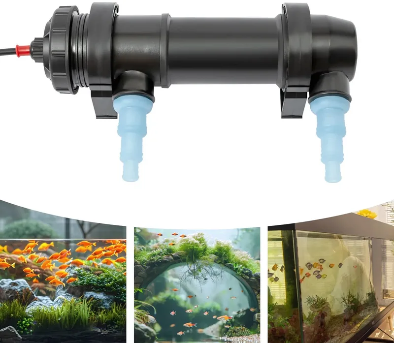 Sterilisatielamp voor Aquarium - Voor Reiniging van Aquaria & Watertanks - Dompelbaar & Waterdicht UV-Licht - Krachtige Algen- en Bacteriebestrijding de Happiq en Noir – photo produit