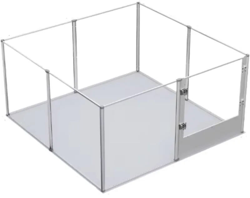 Tavien Puppyren voor binnen - Hondenren - Opvouwbaar - Hondenkooi - Hondenbox - Hondenbench - 120x120x60cm by Happiq in Silver – product photo