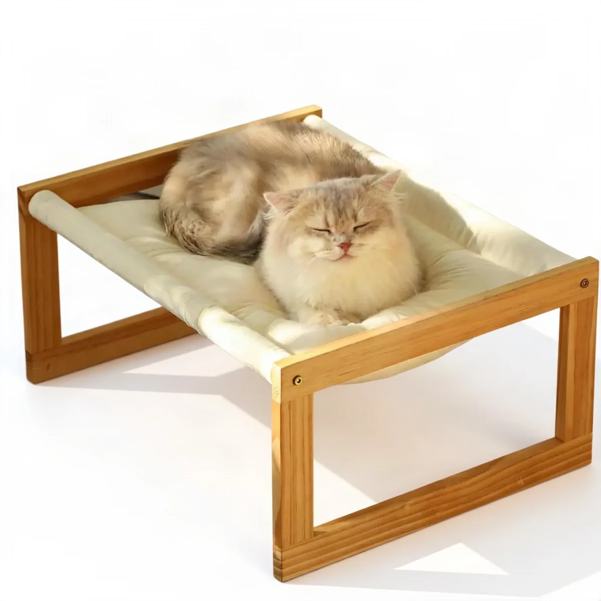 Verhoogd ligbed voor katten en honden - Binnen en buiten - Wit de Happiq – photo produit