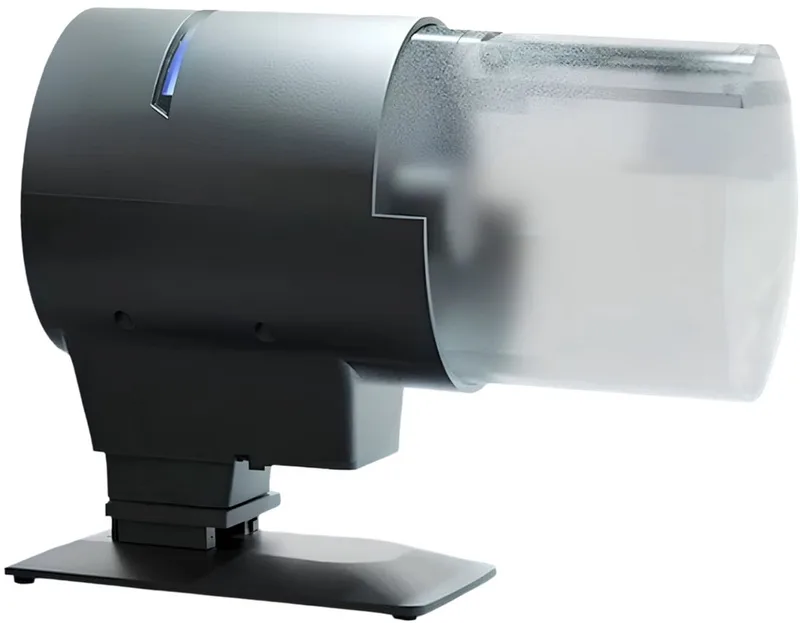 Visvoerdispenser 210ml - Smart Timer met Grote Capaciteit - voor aquarium en vissenverzorging - Zwart Kunststof - 200 cm by Happiq – product photo
