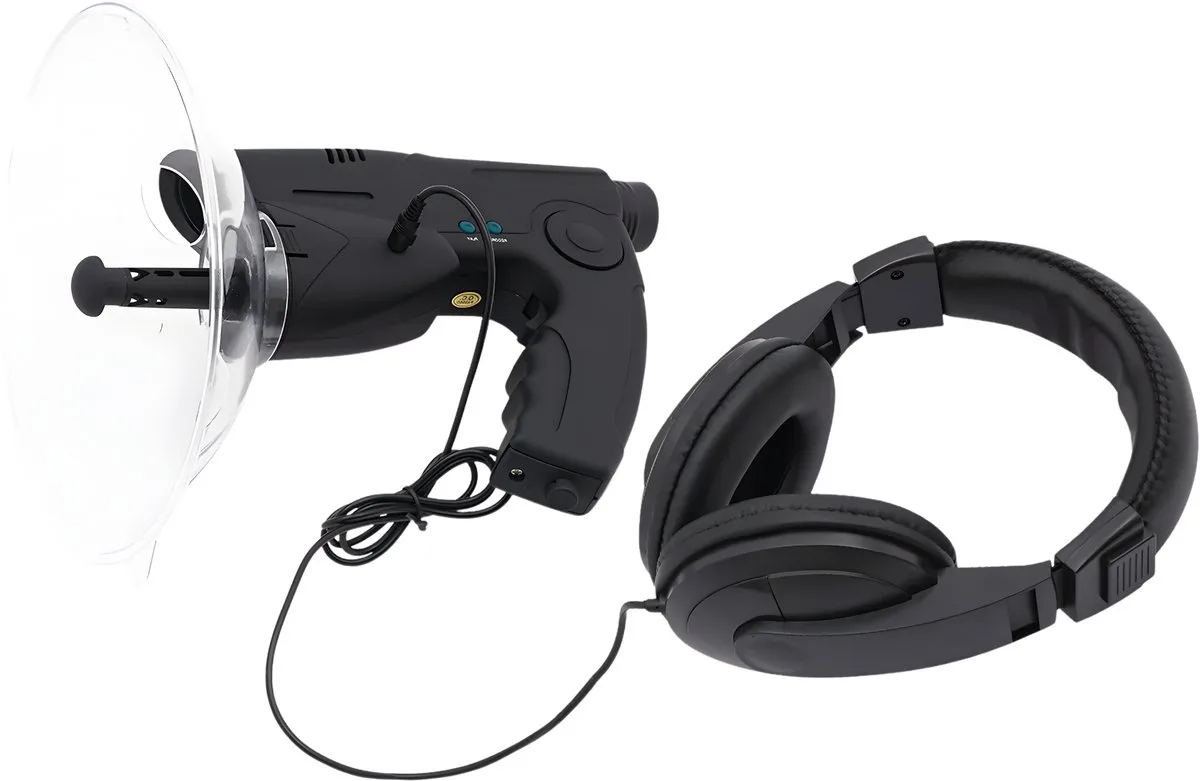 Vogelaansluitapparaten - Voor vogels kijken en dierenobservatie - Microfoon luisterapparaat voor vogelopname by Happiq in Black – product photo