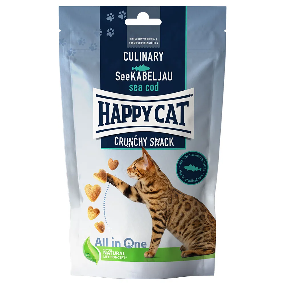 2x70g Happy Cat Culinary Crunchy Snack Kabeljauw Kattensnack van Happy Cat – productfoto