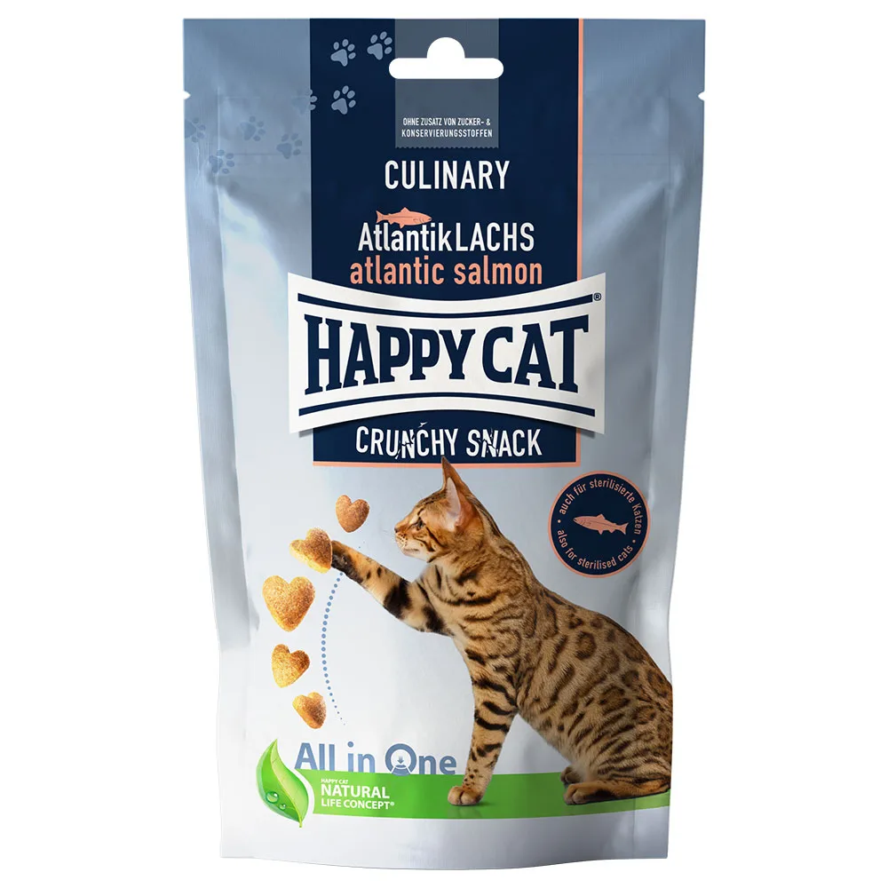 70g Happy Cat Culinary Crunchy Snack Atlantik Zalm Kattensnack van Happy Cat – productfoto