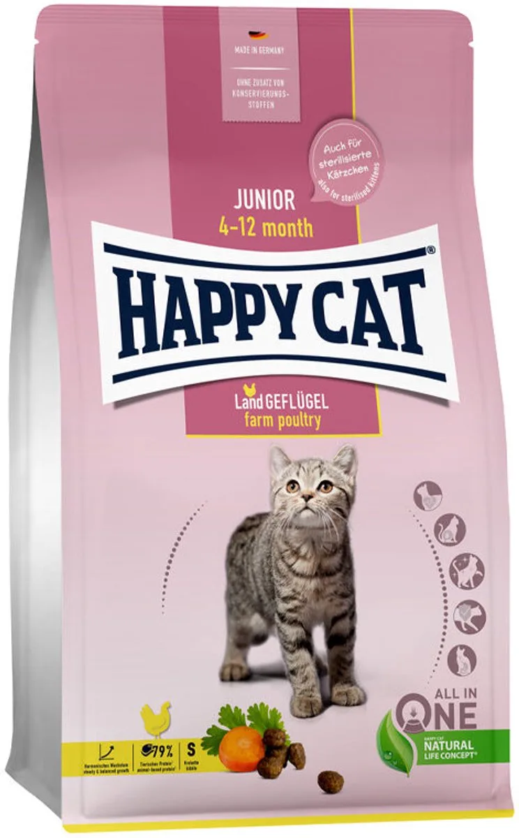 Junior Kattenvoer - Gevogelte - 10 kg von Happy Cat – Produktfoto