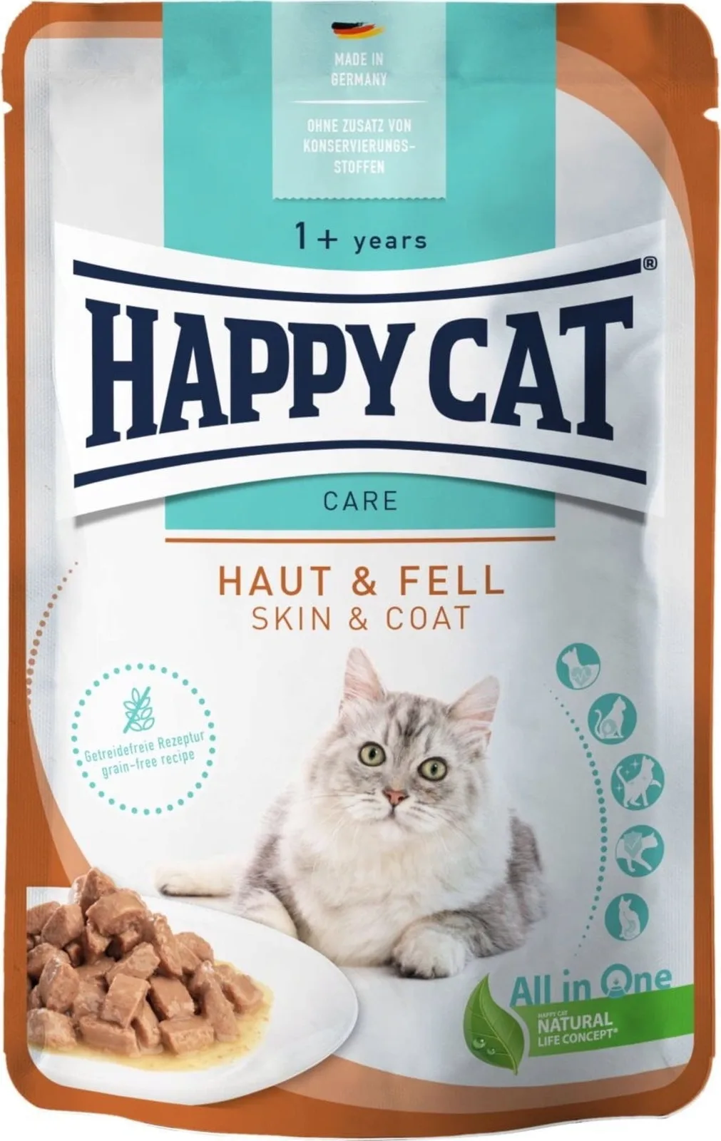 Meat in Sauce Care Haut und Fell Frischebeutel - 85 g von Happy Cat – Produktfoto