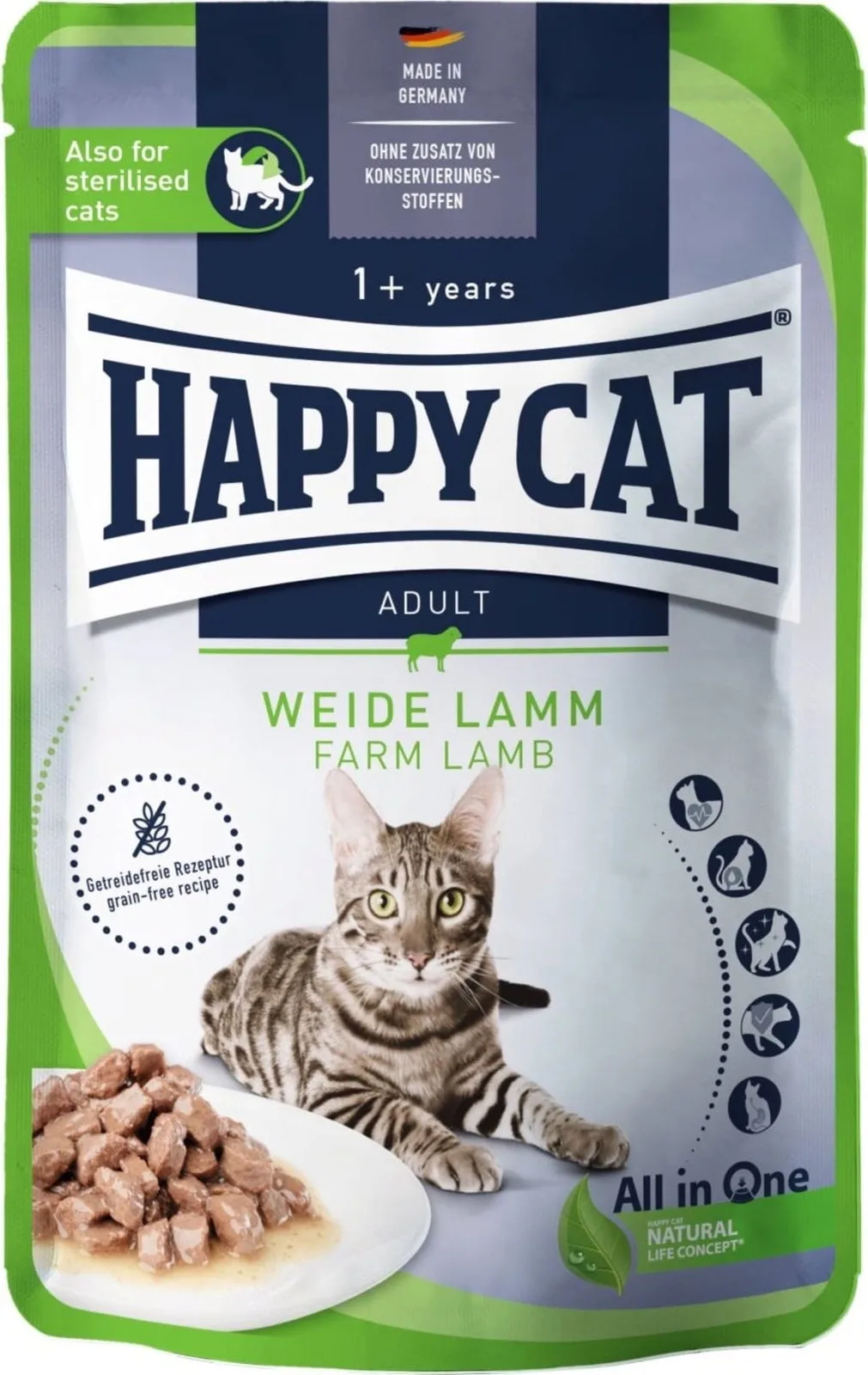 Meat in Sauce Lamm Frischebeutel - 85 g von Happy Cat – Produktfoto