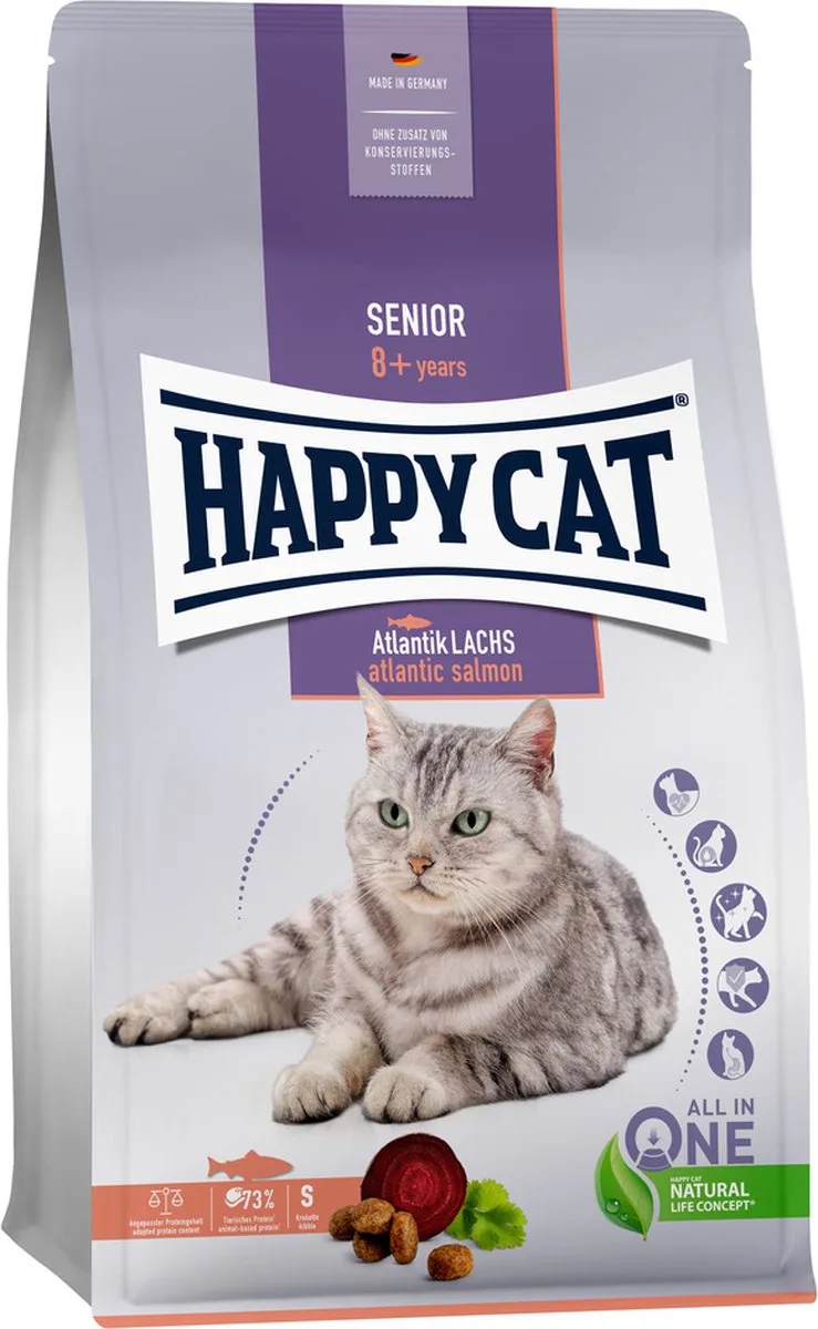 Senior Kattenvoer - Zalm - 4 kg by Happy Cat – product photo