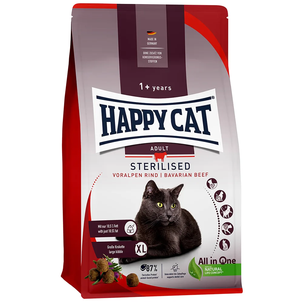 Sterilised Adult Rund Kattenvoer - 1,3 kg by Happy Cat – product photo