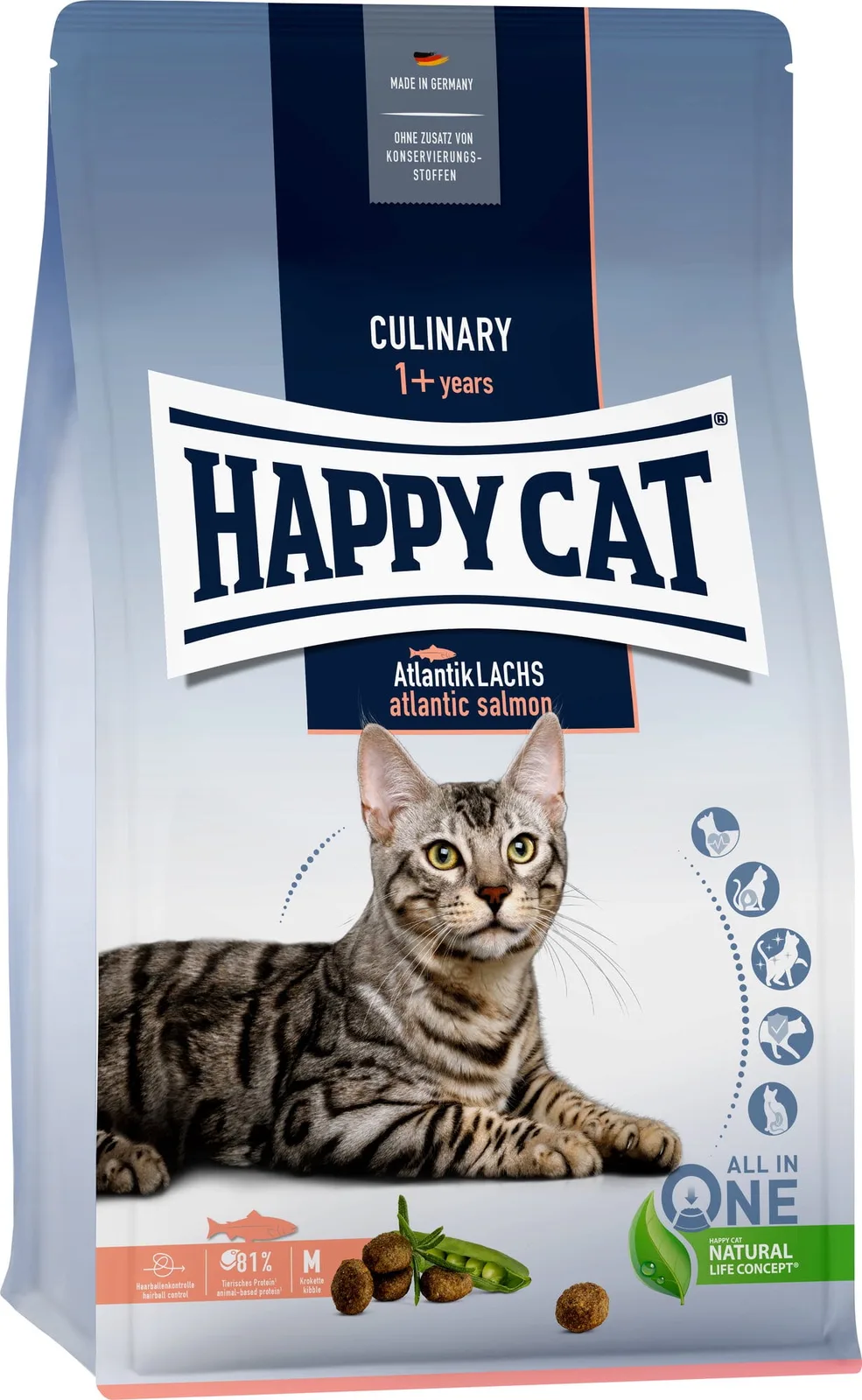 Trockenfutter Atlantik Lachs - 300 g från Happy Cat – produktbild