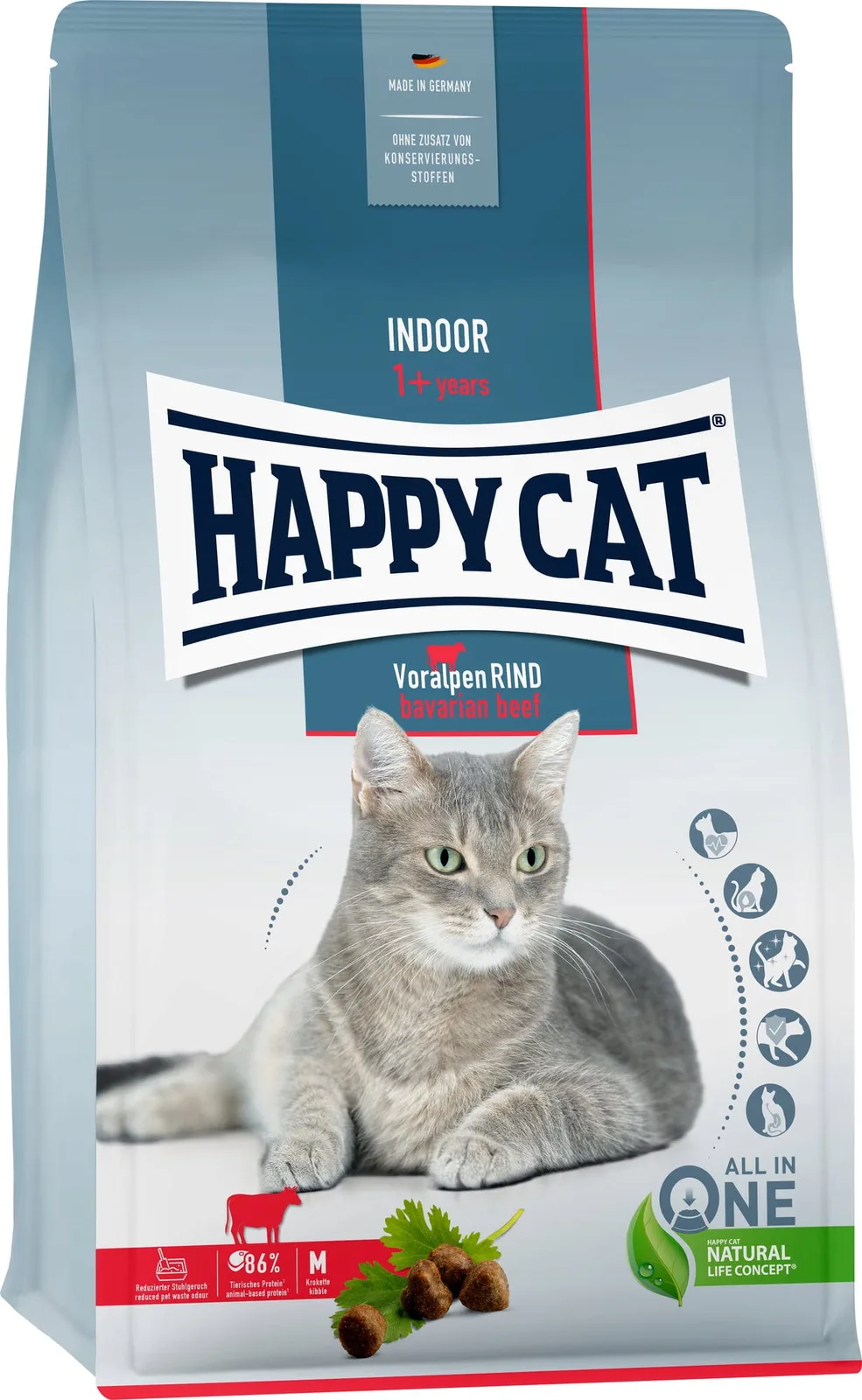 Trockenfutter Indoor Voralpen Rind - 300 g de Happy Cat – photo produit