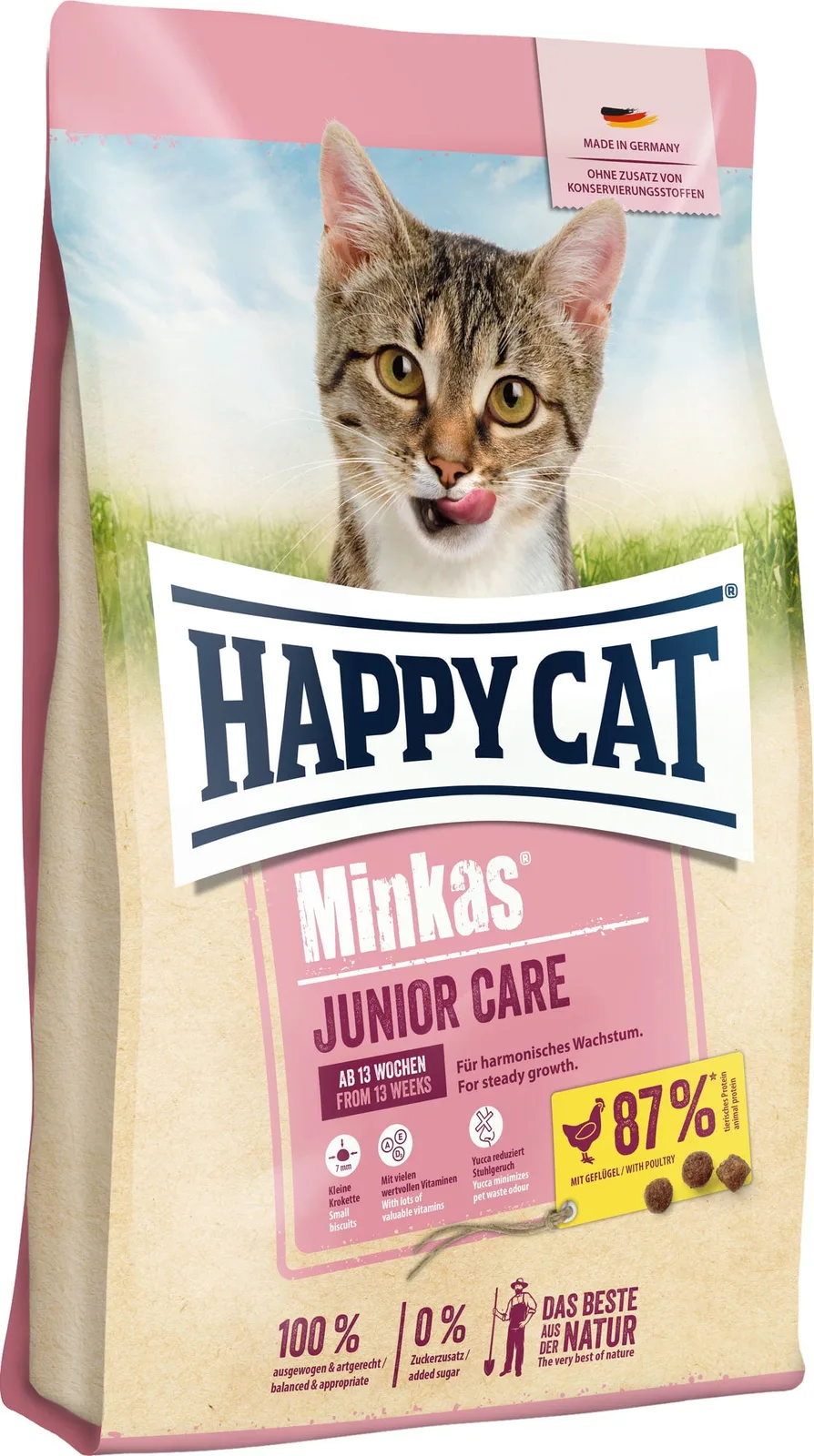 Trockenfutter Minkas Junior Care Geflügel - 1,5 kg från Happy Cat – produktbild