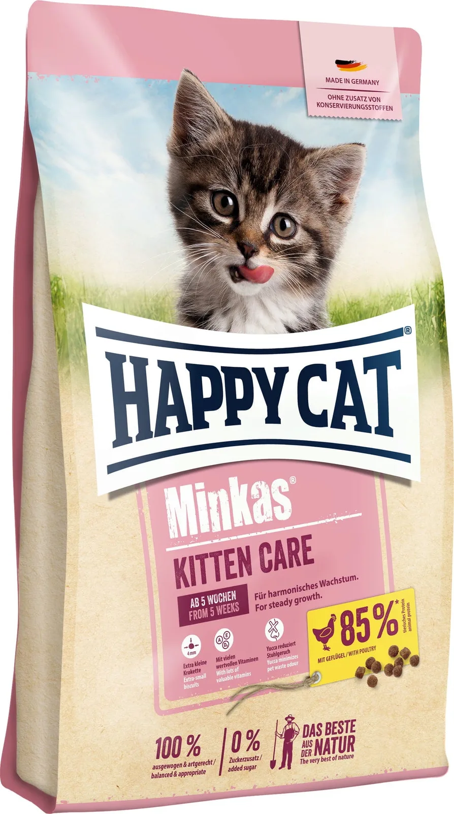 Trockenfutter Minkas Kitten Care Geflügel - 500 g de Happy Cat – photo produit