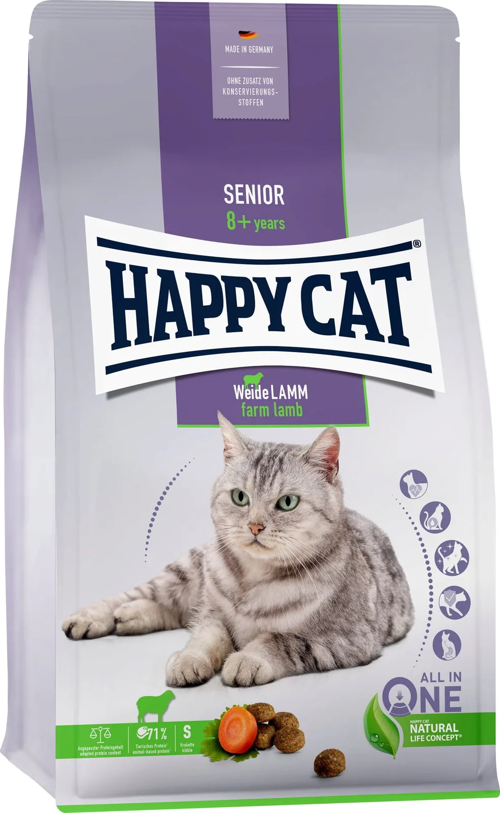 Trockenfutter Senior Weide Lamm - 300 g de Happy Cat – photo produit