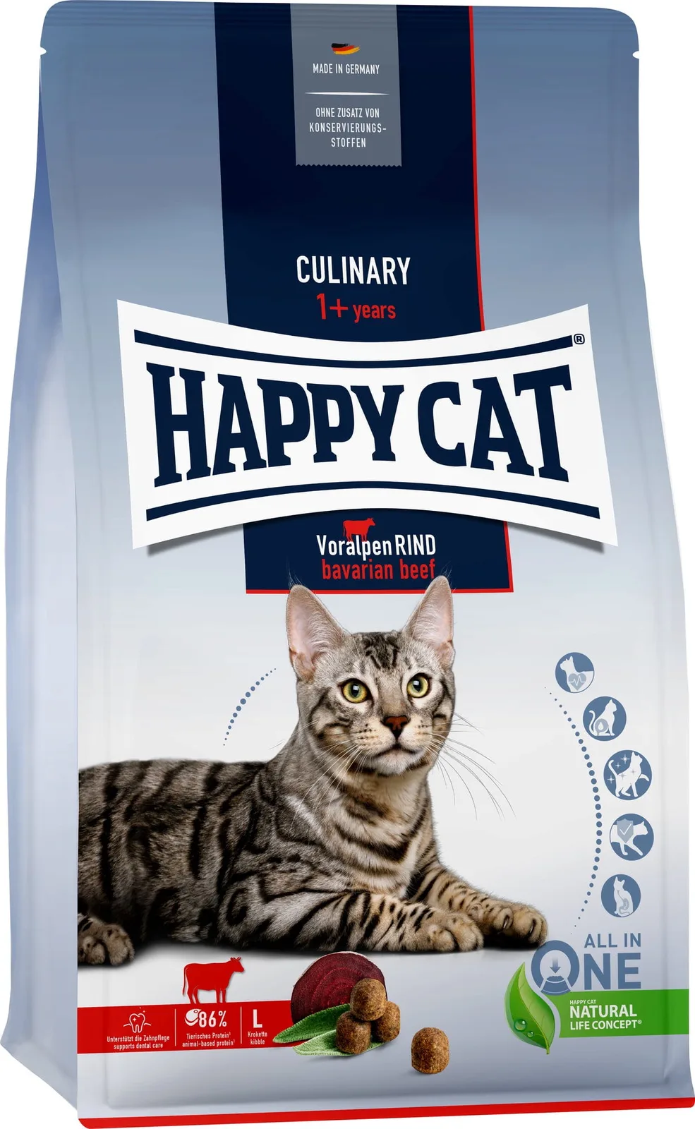 Trockenfutter Voralpen Rind - 300 g de Happy Cat – photo produit