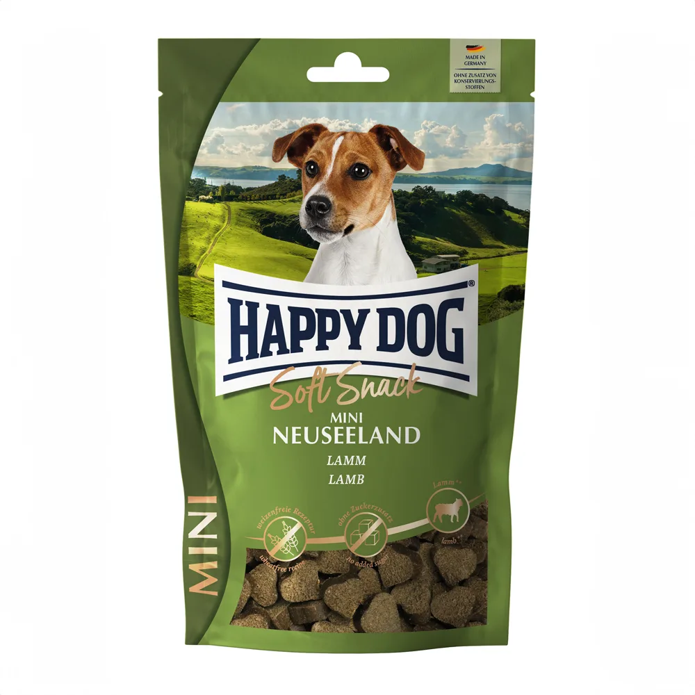 100g Nieuw-Zeelandse Happy Dog SoftSnack Mini Volwassen hondensnack van Happy Dog – productfoto