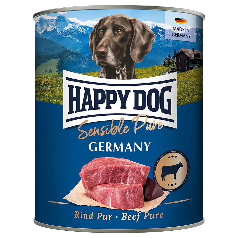 6x800g Sensible Pure Germany (Rund) Happy Dog Hondenvoer by Happy Dog – product photo