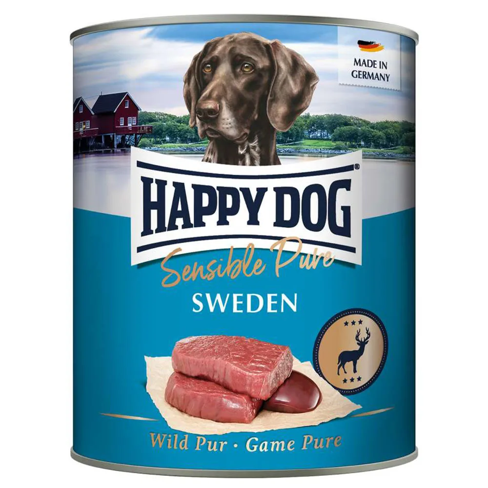 6x800g Sensible Pure Sweden (Wild Puur) Happy Dog Hondenvoer van Happy Dog – productfoto