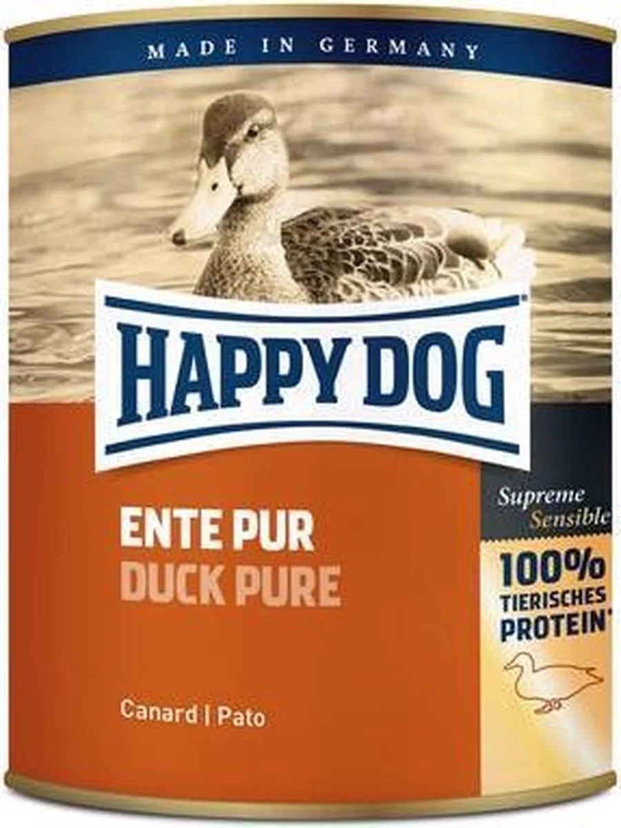 Ente Pur - eendenvlees - 6x 400g by Happy Dog – product photo