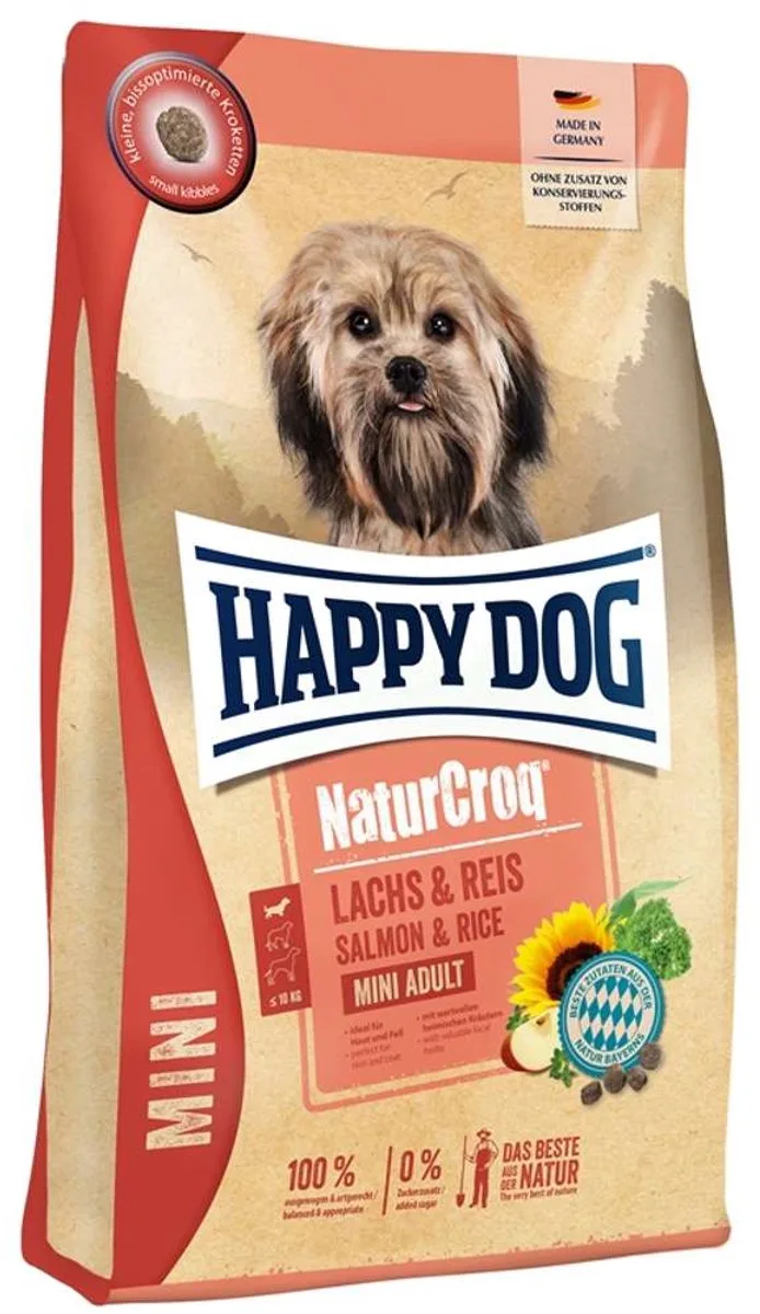 NaturCroq Mini Zalm & Rijst - 800g van Happy Dog – productfoto
