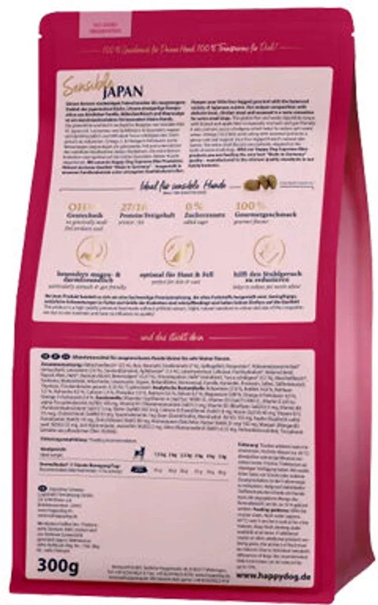 Sensible Mini XS Japan - 2 x 1,3 kg de Happy Dog – photo produit