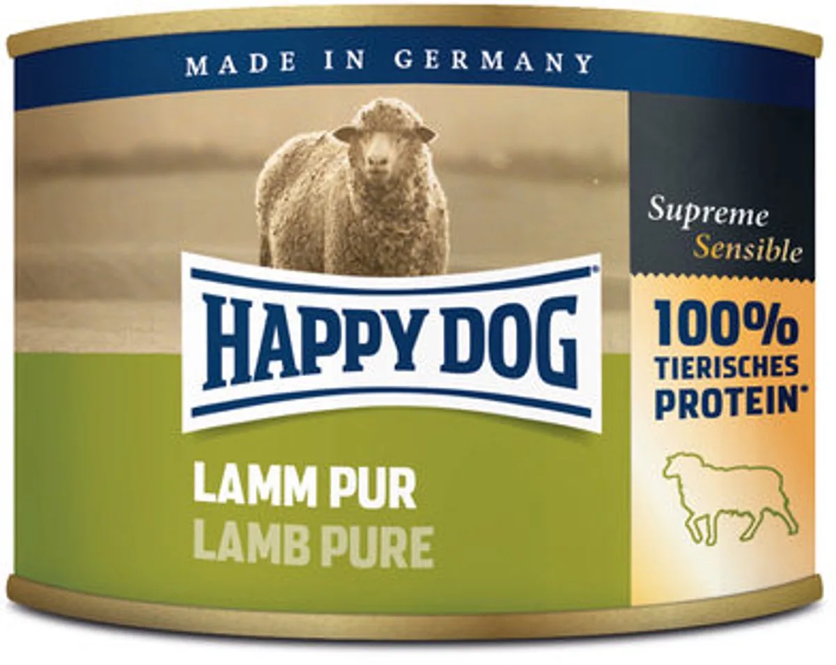 Sensible Pure 6x200g - Lam van Happy Dog – productfoto