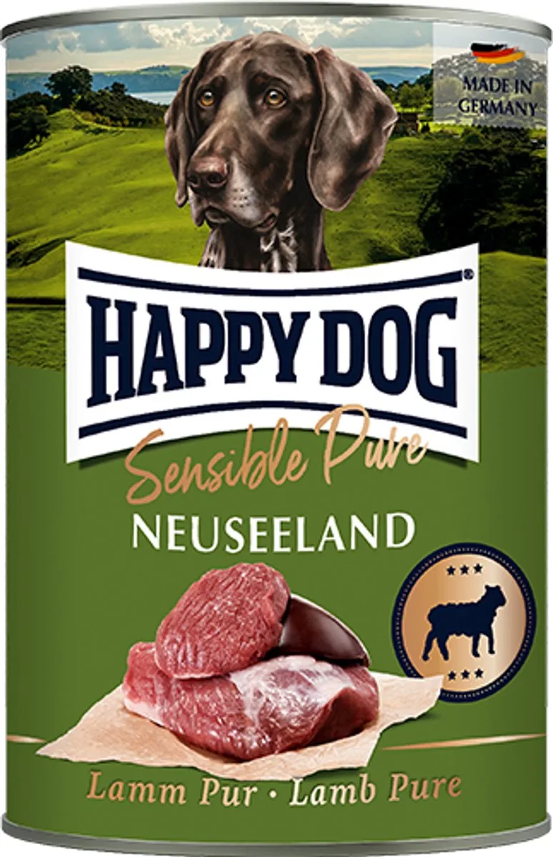 Sensible Pure Neuseeland - Lam - 6 x 800 g - Lamsvlees voor je hond van Happy Dog – productfoto