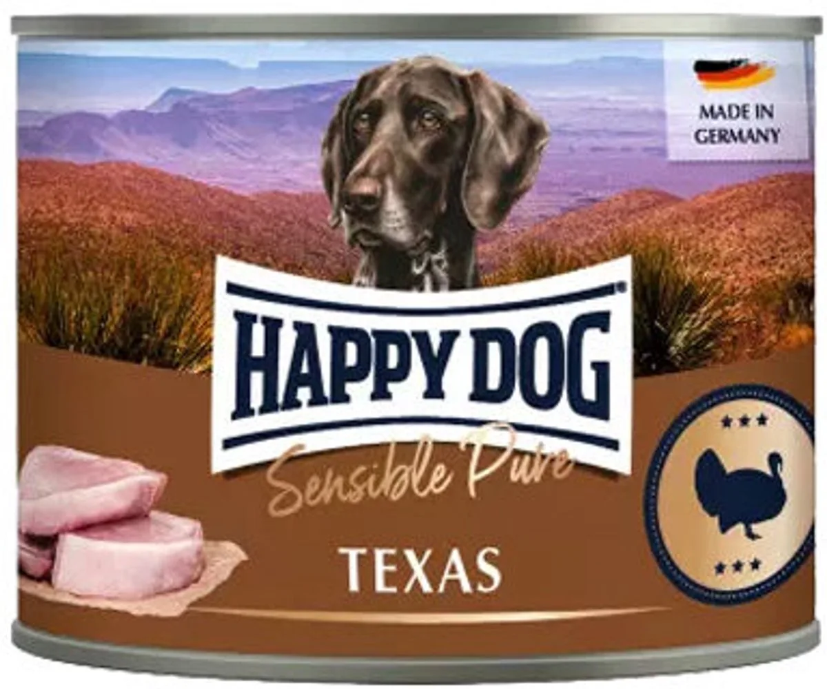 Sensible Pure Texas - Kalkoen - 12 x 400 g von Happy Dog – Produktfoto