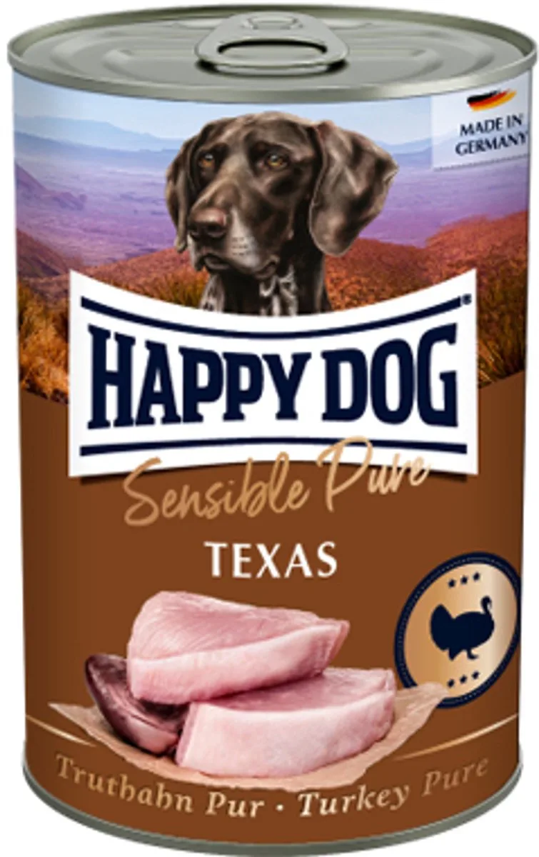 Sensible Pure Texas - Kalkoen - 12 x 800 g van Happy Dog – productfoto