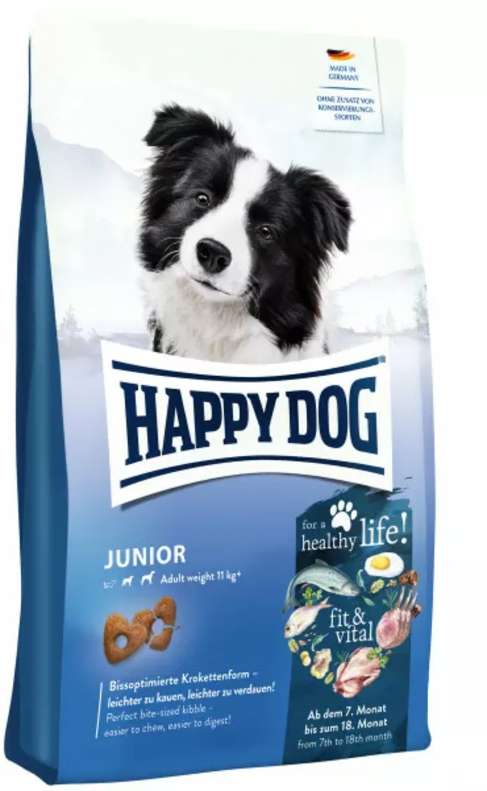Trockenfutter Fit&Vital Junior - 4 kg de Happy Dog – photo produit