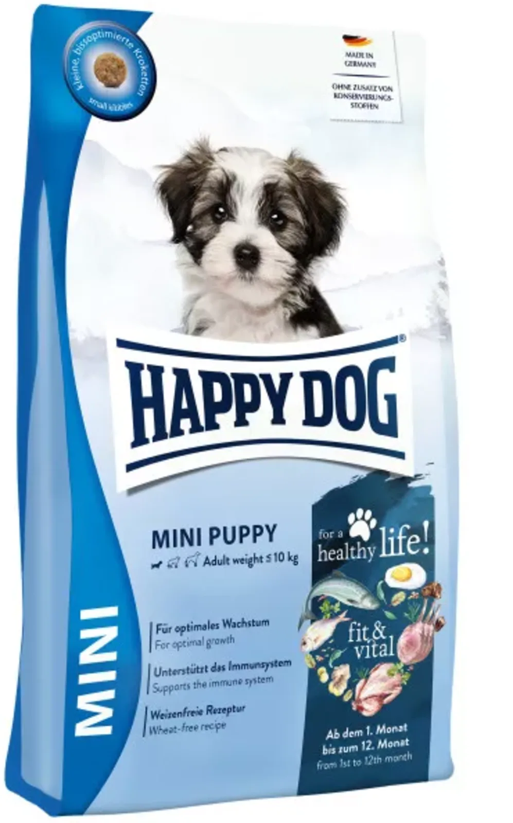 Trockenfutter Fit&Vital Mini Puppy - 4 kg by Happy Dog – product photo