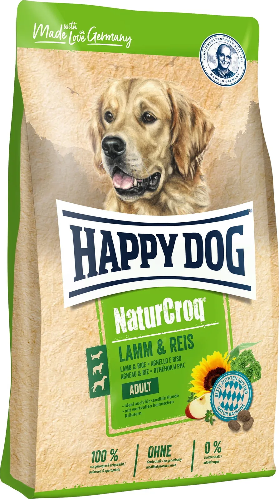 Trockenfutter NaturCroq Lamm und Reis - 1 kg de Happy Dog – photo produit