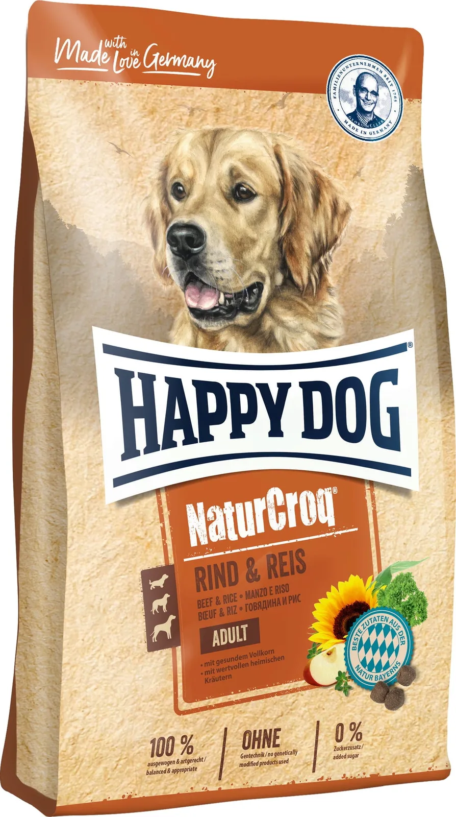 Trockenfutter NaturCroq Rind und Reis - 1 kg by Happy Dog – product photo
