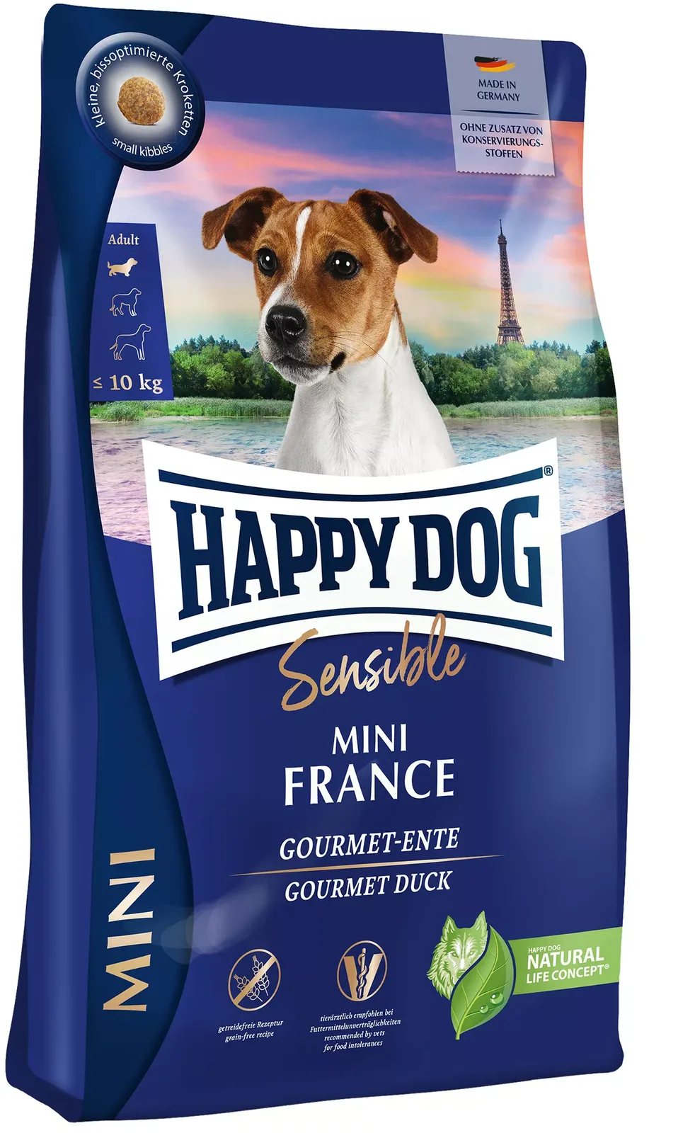 Trockenfutter Sensible Mini France - 4 kg van Happy Dog – productfoto