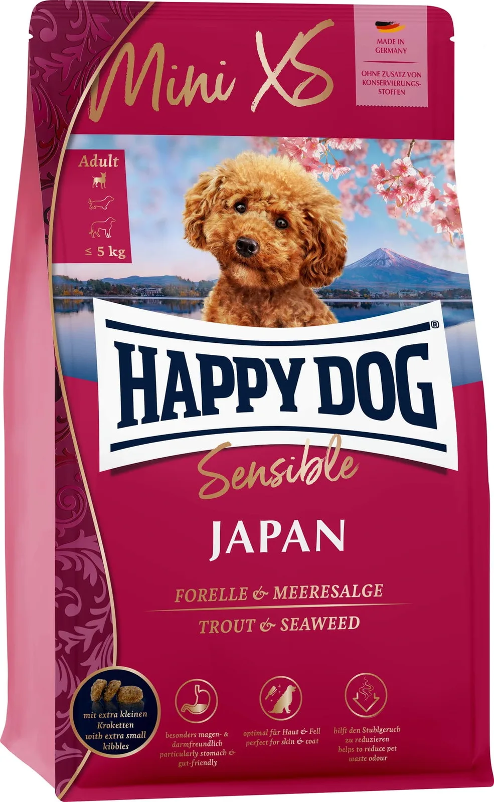 Trockenfutter Supreme Mini XS Japan - 300 g van Happy Dog – productfoto