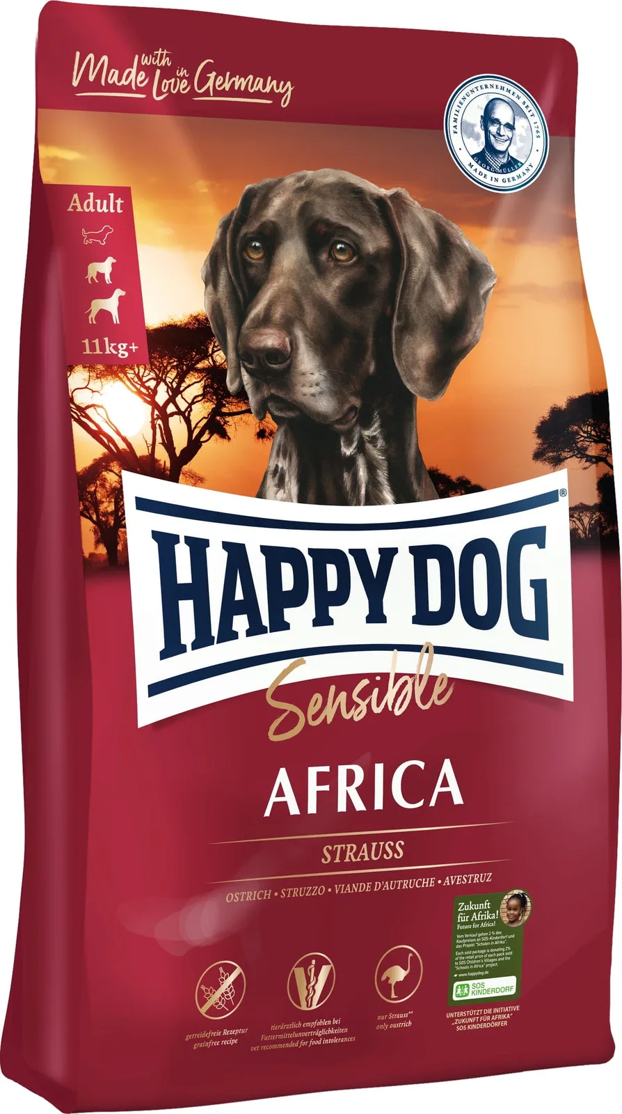 Trockenfutter Supreme Sensible Africa - 4 kg van Happy Dog – productfoto